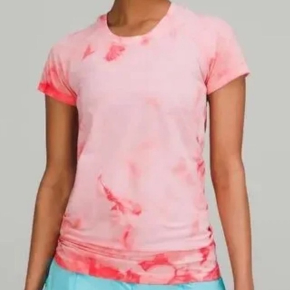 Lululemon Swiftly Tech 2.0 short sleeve top in raspberry cream marble dye 12